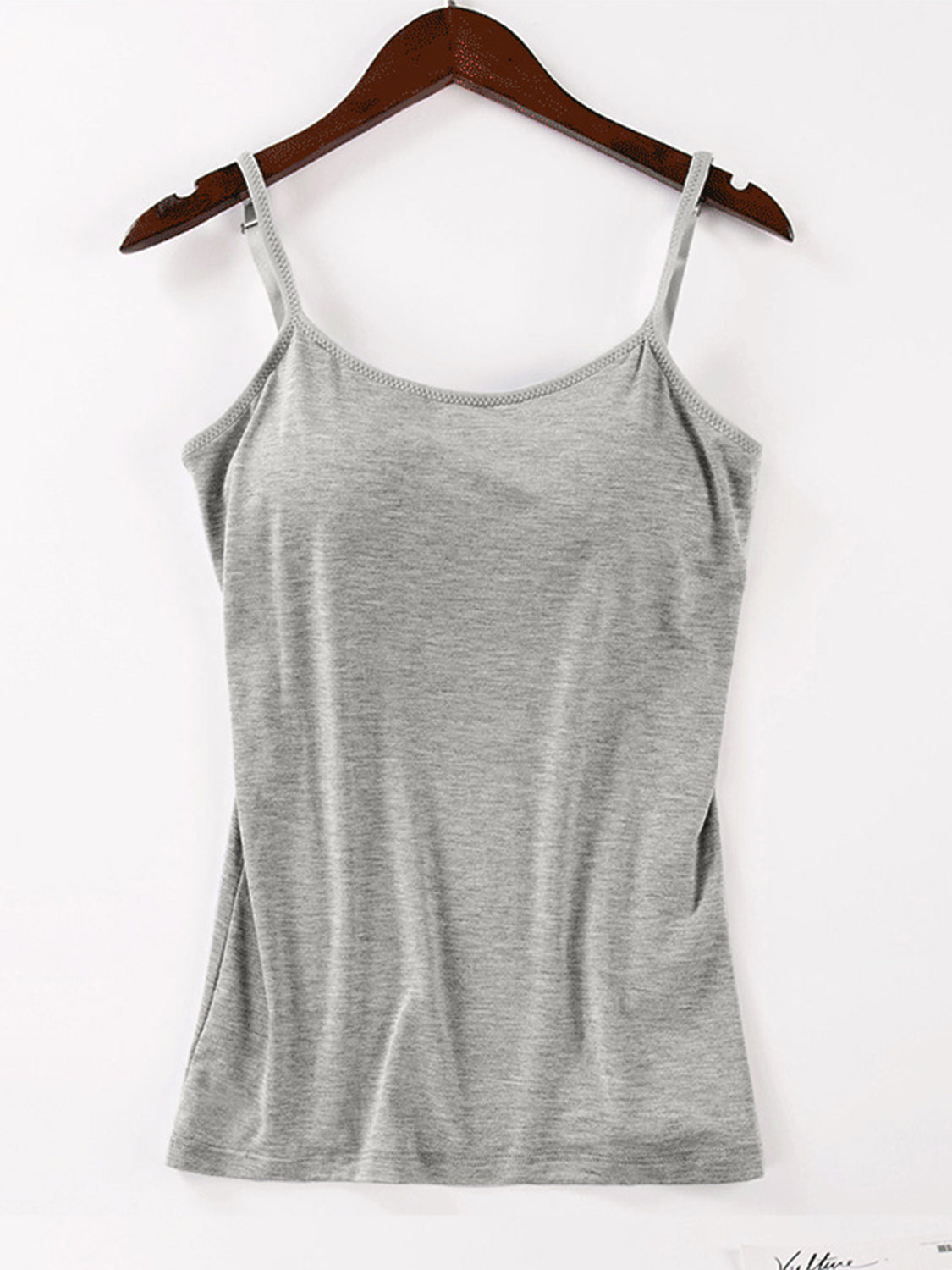 Scoop Neck Adjustable Strap Cami