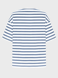 Striped Round Neck Half Sleeve T-Shirt