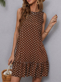 Polka Dot Sleeveless Mini Dress