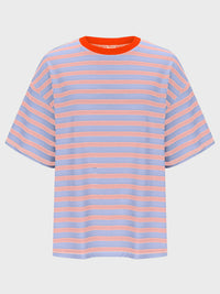 Striped Round Neck Half Sleeve T-Shirt