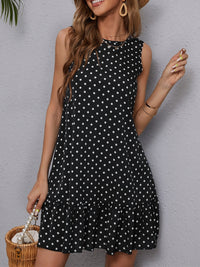 Polka Dot Sleeveless Mini Dress