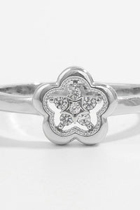 925 Sterling Silver Zircon Flower Ring