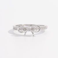 925 Sterling Silver Inlaid Zircon Bow Ring