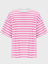 Striped Round Neck Half Sleeve T-Shirt