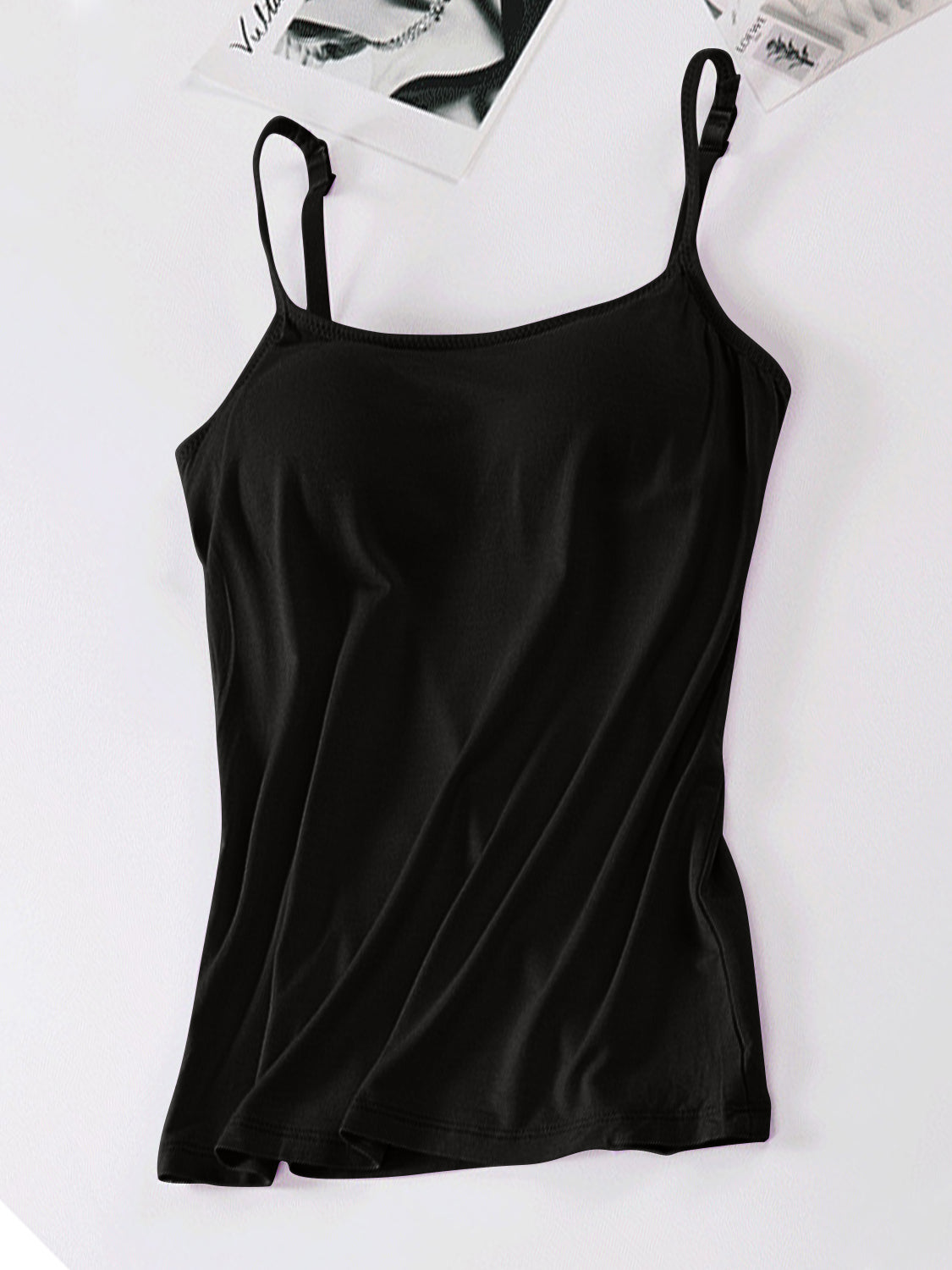 Scoop Neck Adjustable Strap Cami