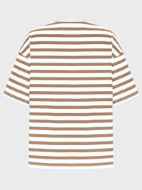 Striped Round Neck Half Sleeve T-Shirt