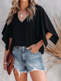 V-Neck Half Sleeve Blouse