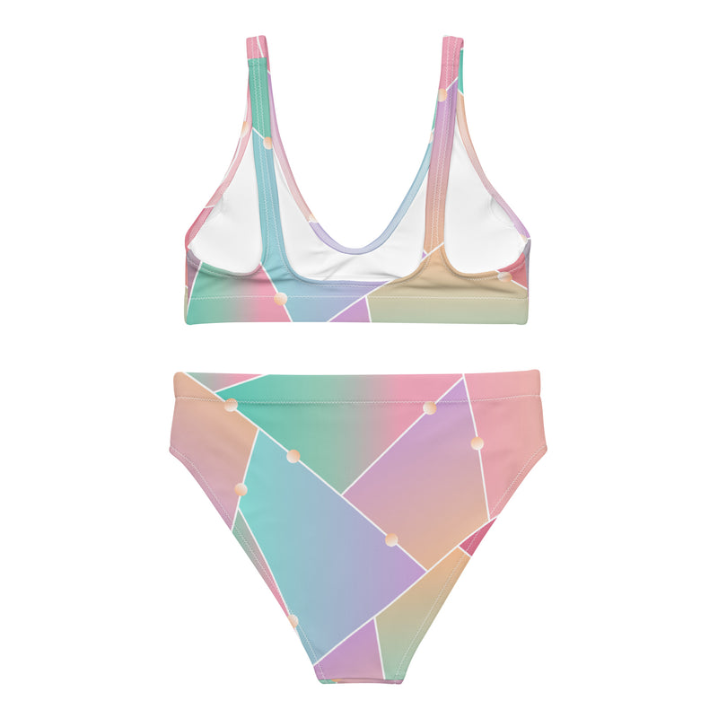 Glass Pattern Upstormed High-Waisted Bikini