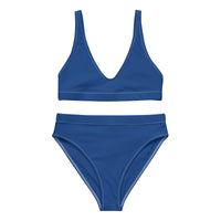 Dark Cerulean Upstormed High-Waisted Bikini