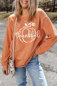 Graphic Round Neck Long Sleeve Sweatshirt