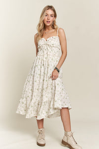 ADORA Smocked Floral Sweetheart Neck Cami Dress