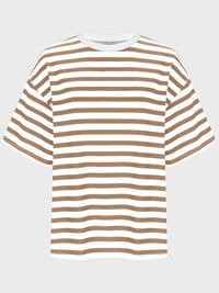 Striped Round Neck Half Sleeve T-Shirt