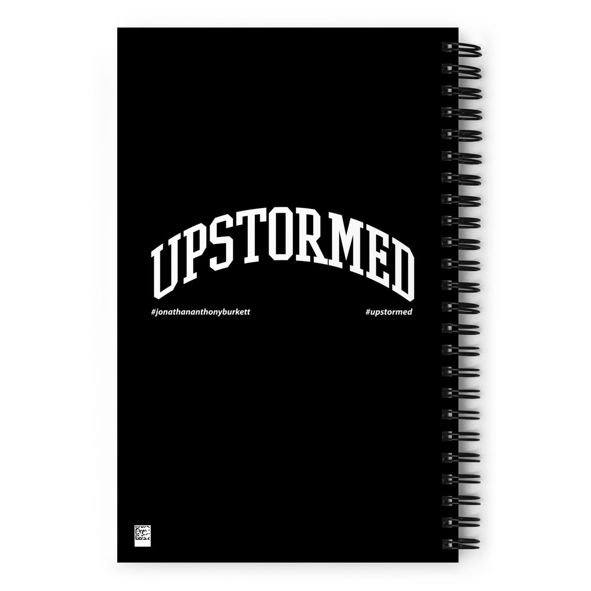 Upstormed Black Spiral Notebook