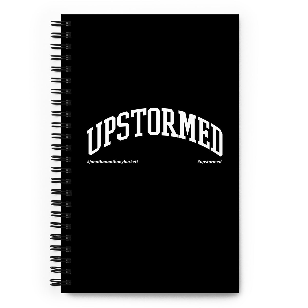 Upstormed Black Spiral Notebook