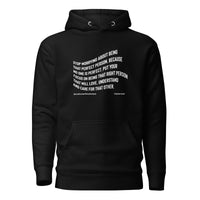 Stop Worrying About Being That Perfect Person Upstormed Hoodie