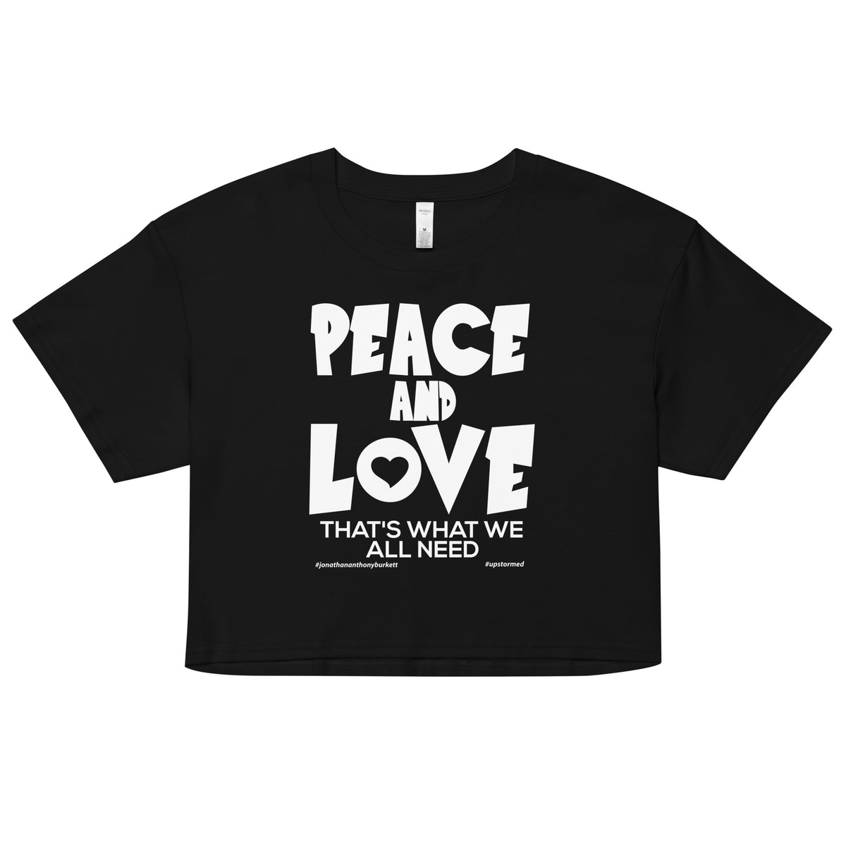 Peace And Love Upstormed Women’s Crop Top