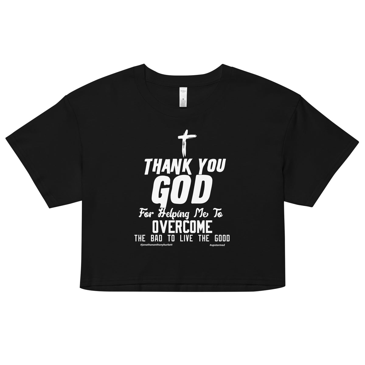 Thank You God Upstormed Women’s Crop Top