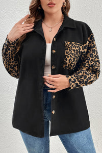 Plus Size Leopard Shacket