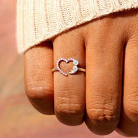 Heart Shape 925 Sterling Silver Ring