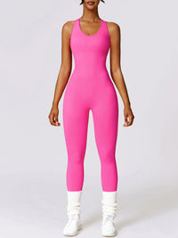 Cutout Racerback Active Jumpsuit