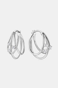 Moissanite 925 Sterling Silver Layered Earrings