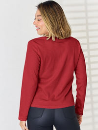 Notched Long Sleeve T-Shirt