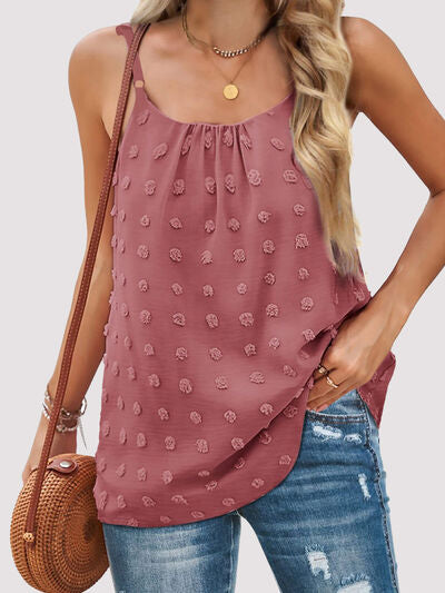 Swiss Dot Scoop Neck Cami