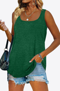 Curved Hem Square Neck Tank