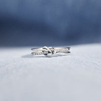 925 Sterling Silver Double-Layered Knot Ring