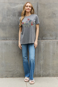 Simply Love Full Size Flower Graphic Cotton Tee