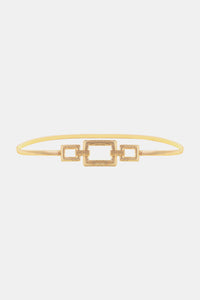 Square Shape Zinc Alloy Buckle Iron Belt