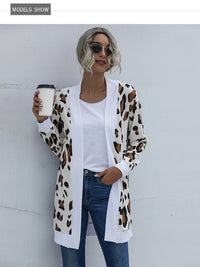 Leopard Open Front Cardigan