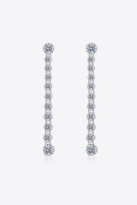 1.18 Carat Moissanite Long Earrings