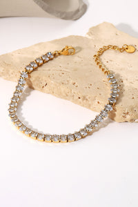 Inlaid Zircon 18K Gold Plated Bracelet