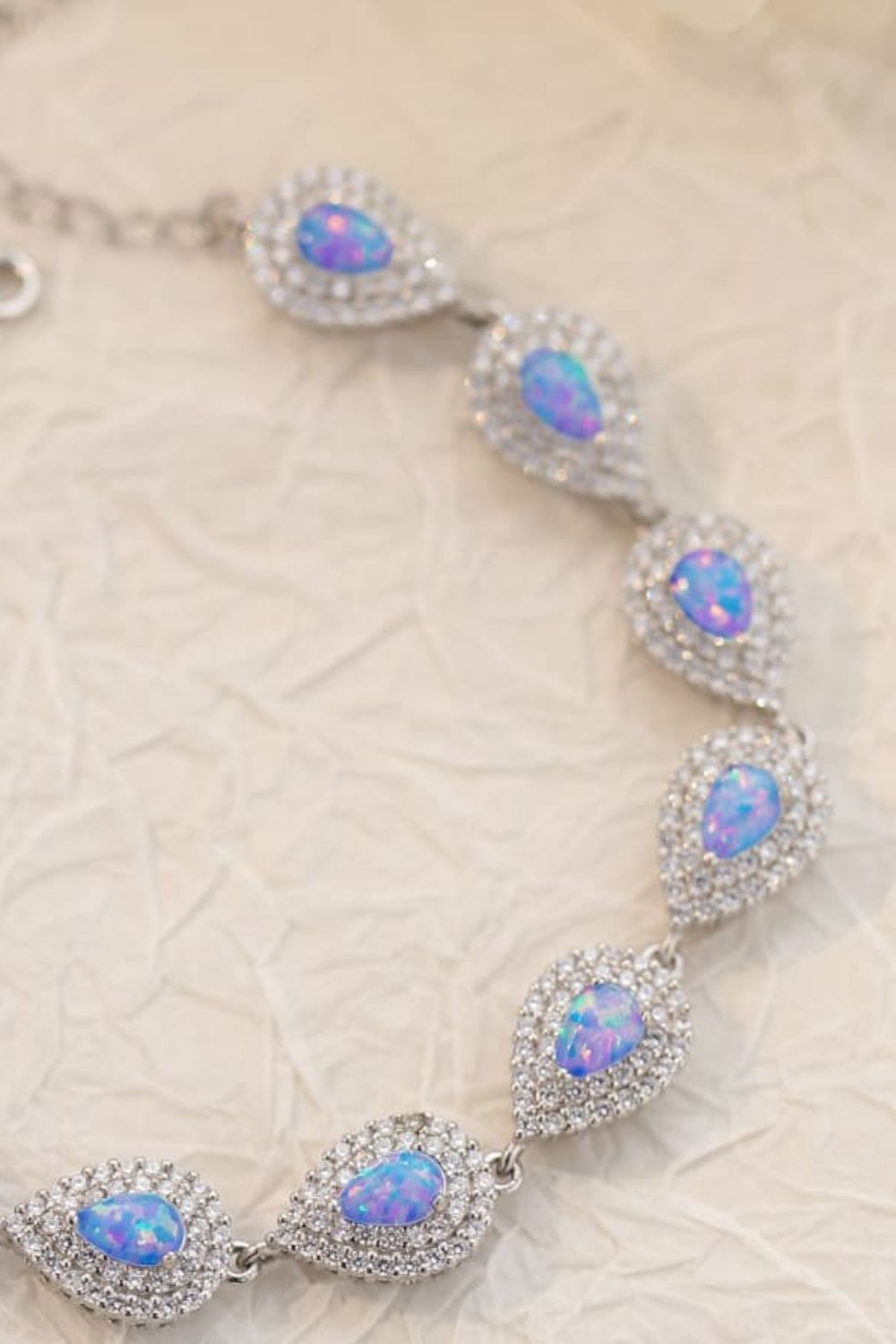 925 Sterling Silver Opal Bracelet