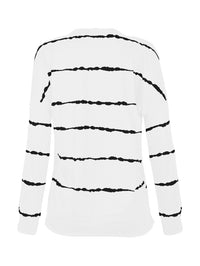 Striped Round Neck Sweatshirt