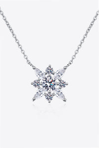 Moissanite Rhodium-Plated Necklace