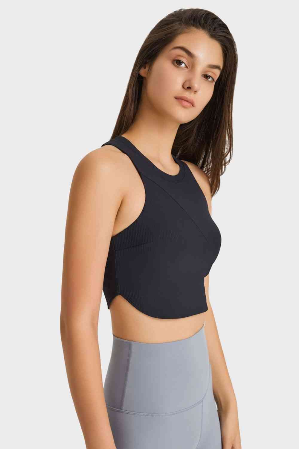 Racerback Hem Detail Sports Bra