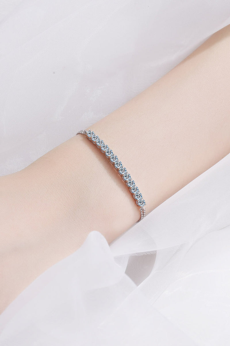 Moissanite Sterling Silver Bracelet