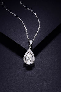 1.5 Carat Moissanite 925 Sterling Silver Teardrop Necklace