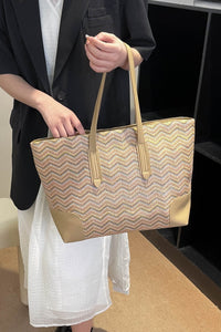 Chevron Straw Tote Bag