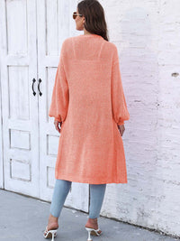 Open Front Longline Cardigan with Pockets