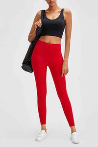 Wide Seamless Band Waist Sports Leggings