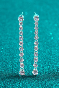 1.18 Carat Moissanite Long Earrings