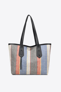 Multicolored PU Leather Tote Bag