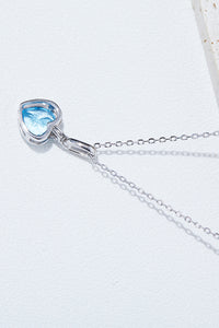 Topaz Heart Pendant Necklace