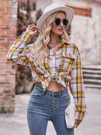 Plaid Dropped Shoulder Longline Shirt