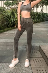 Zip High Waist Skinny Pants