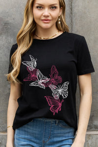 Simply Love Full Size Butterfly Graphic Cotton Tee