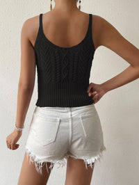 Scoop Neck Mixed Knit Cami